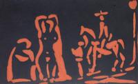 Pablo Picasso PERSONNAGES ET CAVALIER Plaque, Madoura (A.R. 540) - Sold for $2,944 on 02-21-2026 (Lot 101).jpg